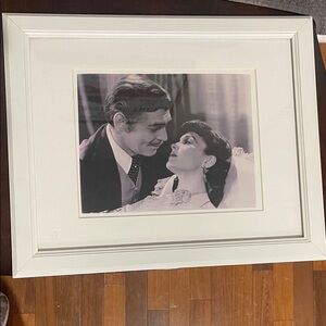 Classic Black and White Movie Scene Framed Print (Gone with the Wind)